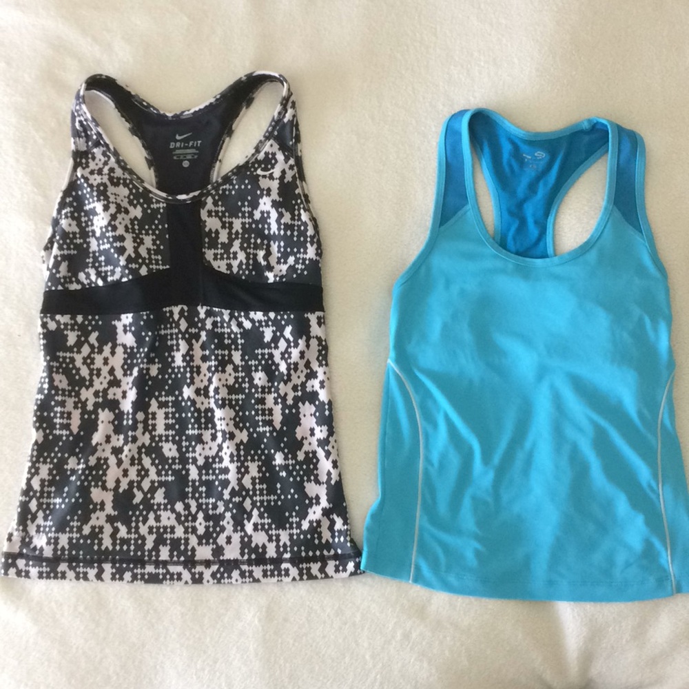2 workout tanks: Nike and C9